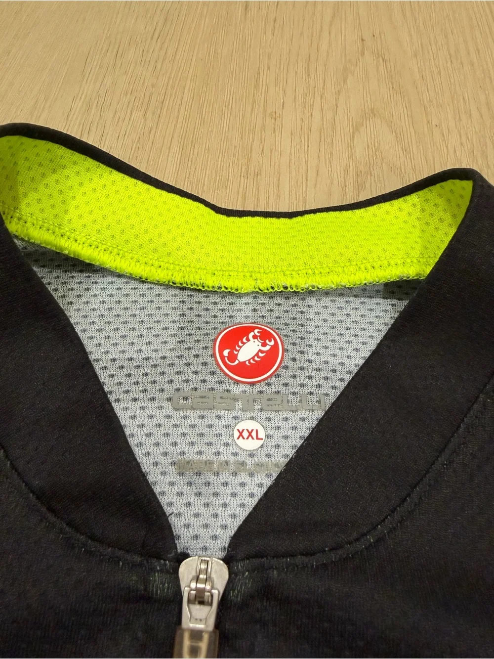 Men’s Castelli Cycling Jersey XXL & Bib Short XL Set Black Yellow